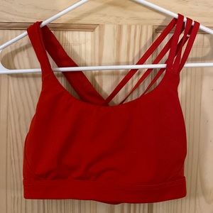ATHLETA sports bra medium red